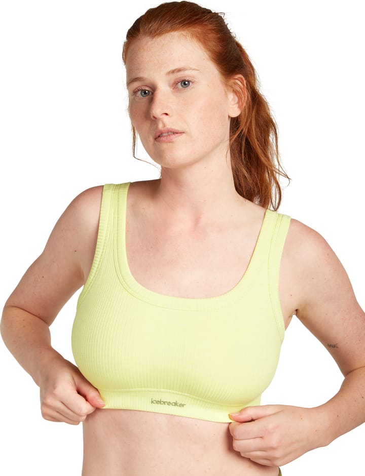 Icebreaker Women's Merino Rib Lotus Bra Citrine Icebreaker