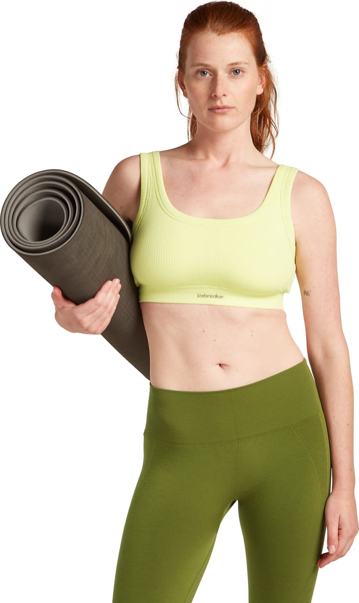 Icebreaker Women's Merino Rib Lotus Bra Citrine Icebreaker