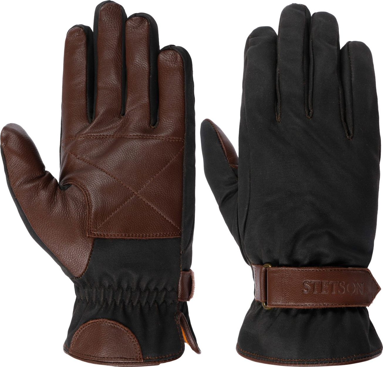 Stetson Men’s Gloves Conductive Coated Co/Pes Brown