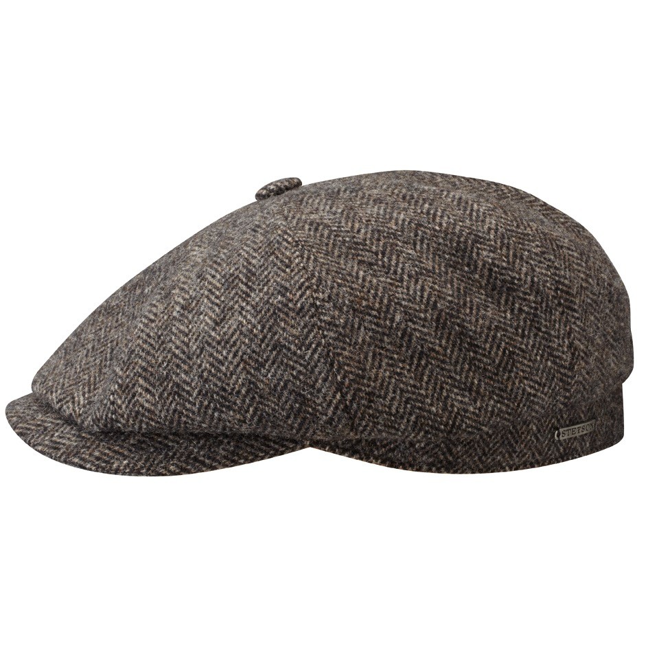 Stetson Men’s Hatteras Wool Herringbone Grey Herringbone