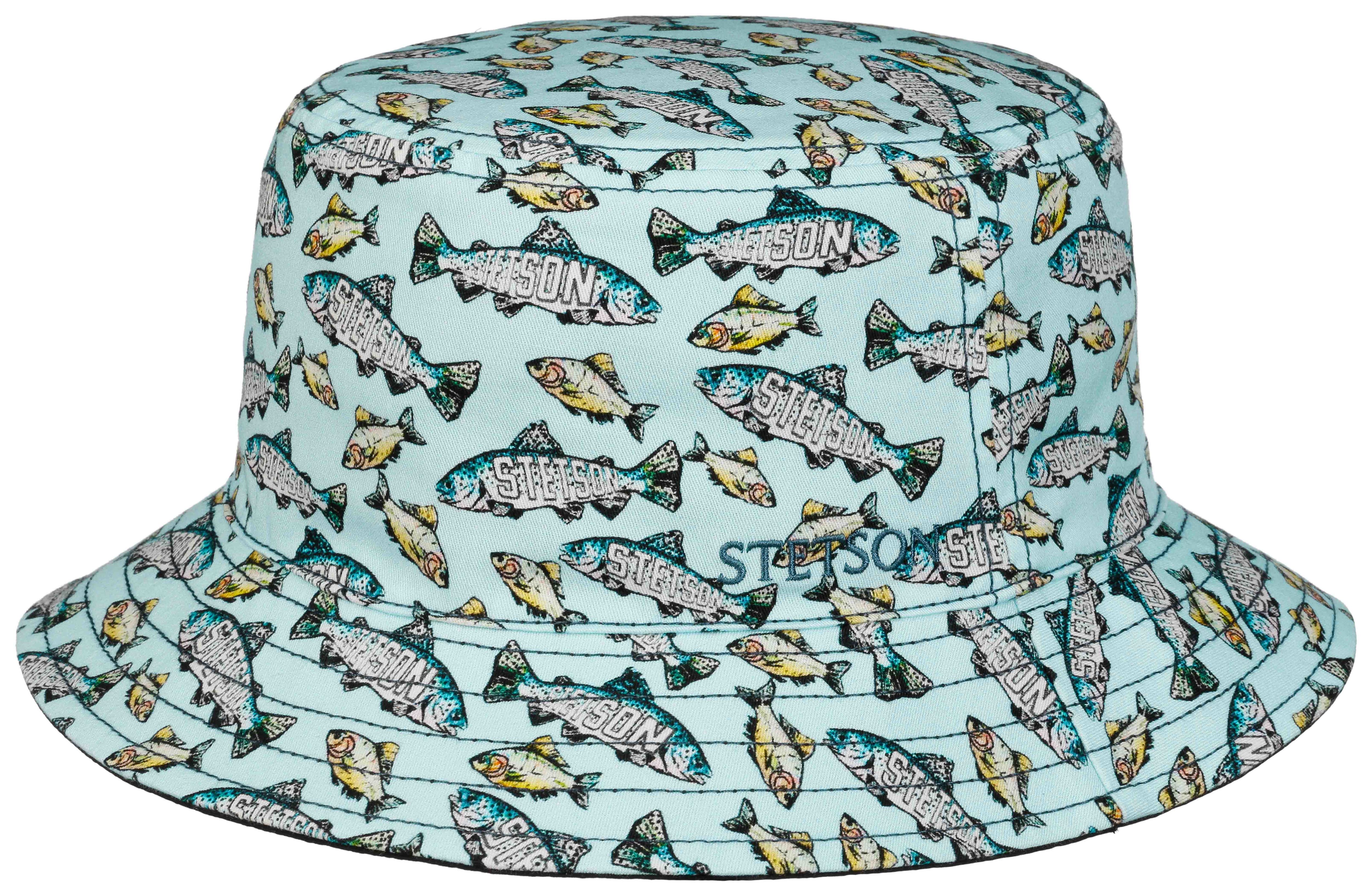 Stetson Men’s 2sided Bucket Blue Fish Print