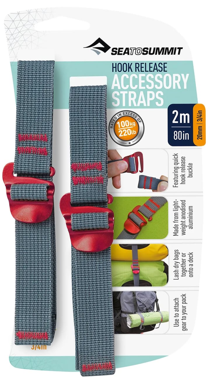 Sea To Summit Hook Release Accessory Strap 2m 20mm Red Sea To Summit