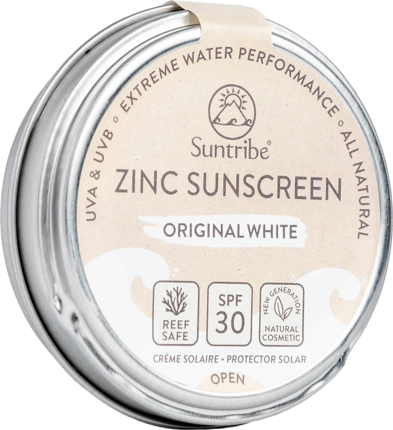 Suntribe Natural Mineral Face and Sport Zinc Sunscreen SPF 30 White