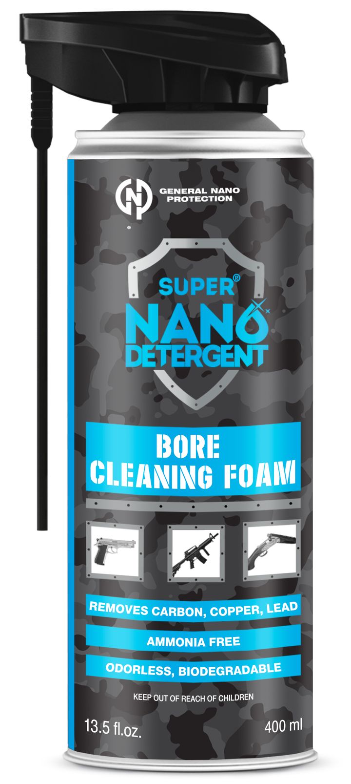 General Nano Protection Super Nano Bore Cleaning Foam 200ml Kobber, Karbon Og Bly Fjerner General Nano Protection