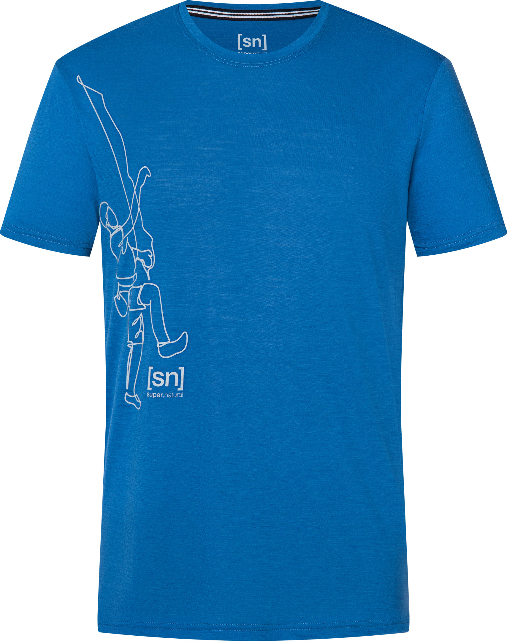 super.natural Men’s Climbing Line Tee High Tide/Feather Grey