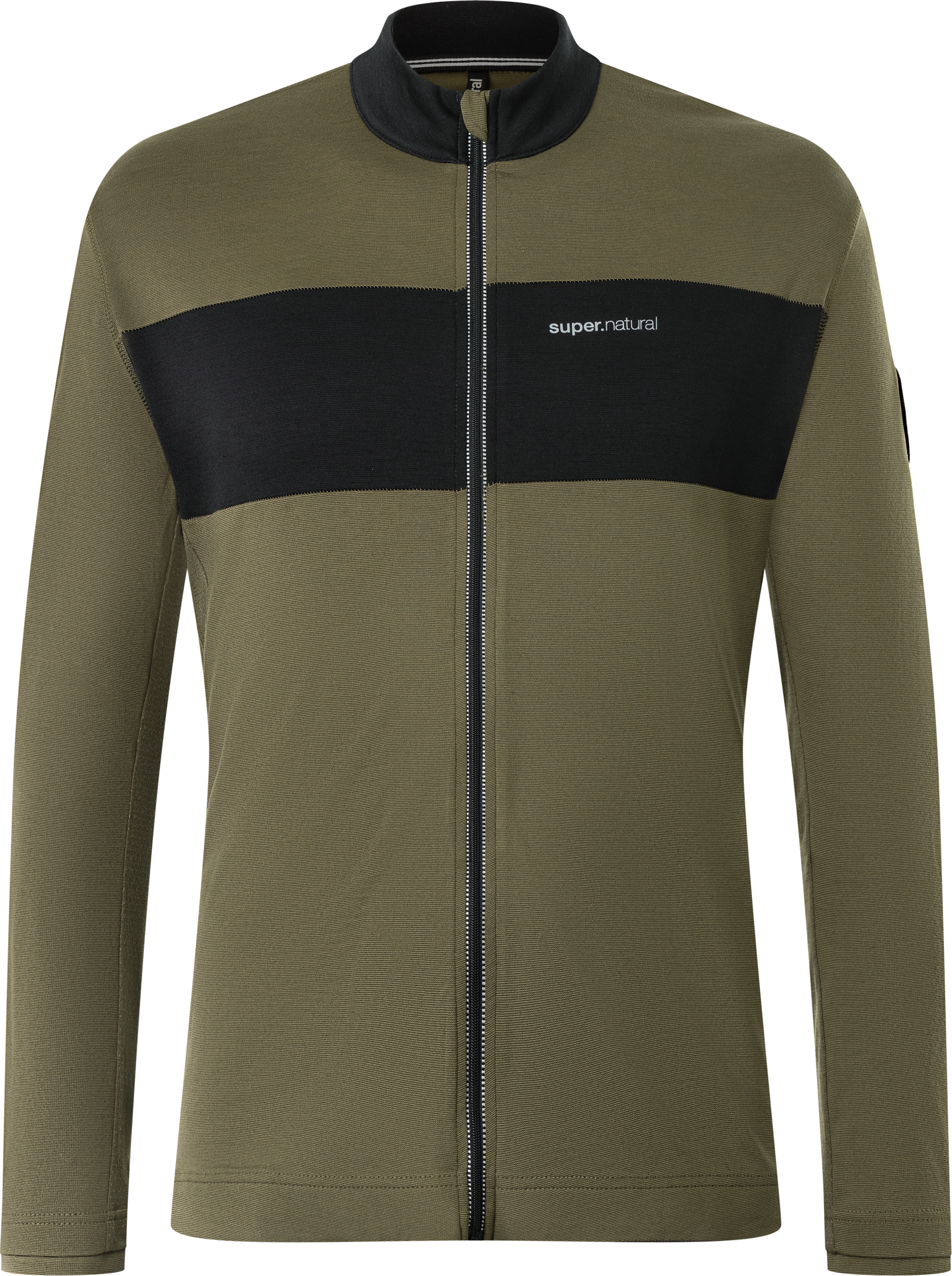 super.natural Men’s Gravier Long Sleeve Jersey Olive Night/Jet Black