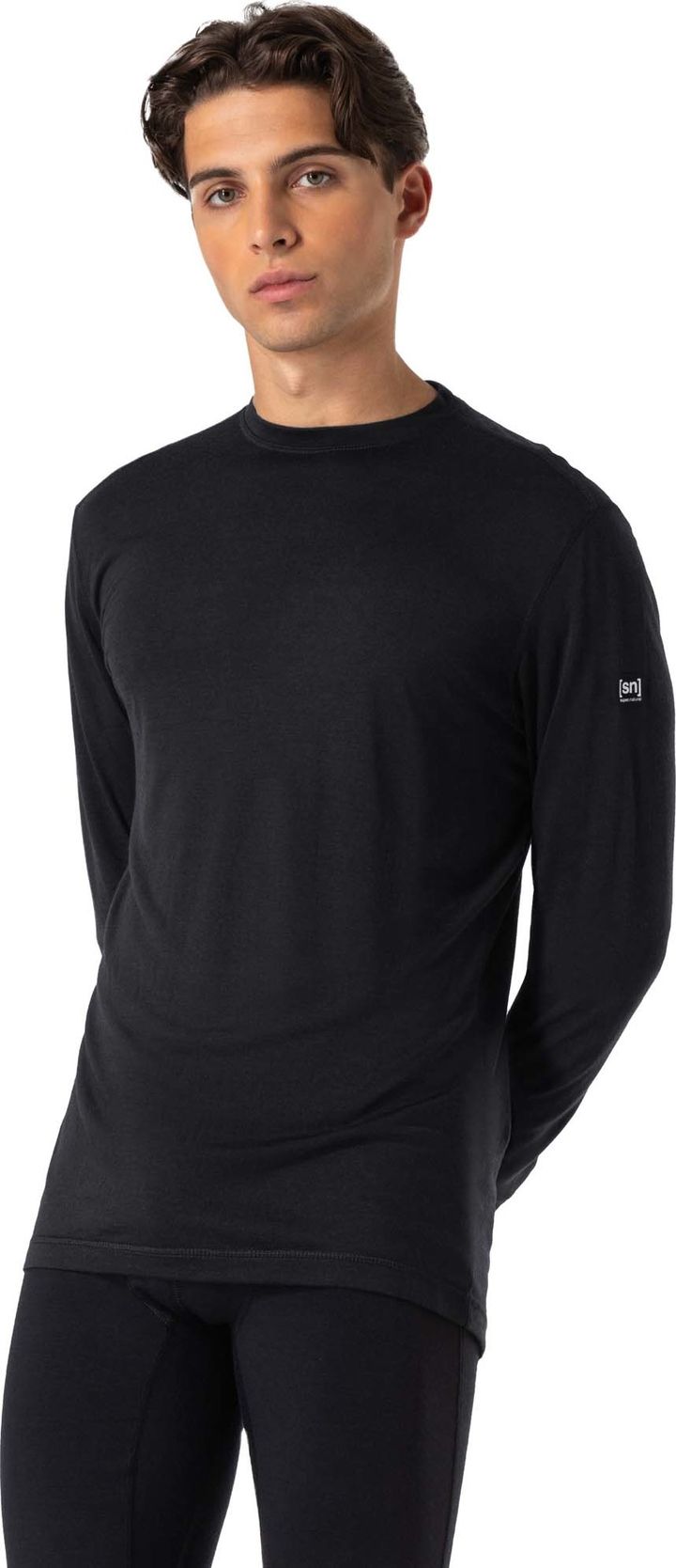 super.natural Men's Tundra175 Long Sleeve Jet Black super.natural