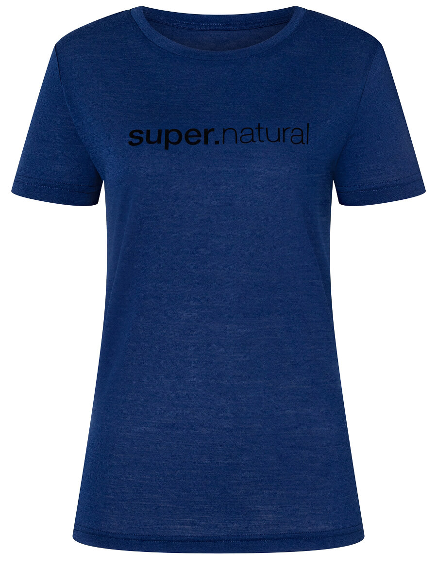 super.natural Women’s 3D Signature Tee Blue Depths/Jet Black