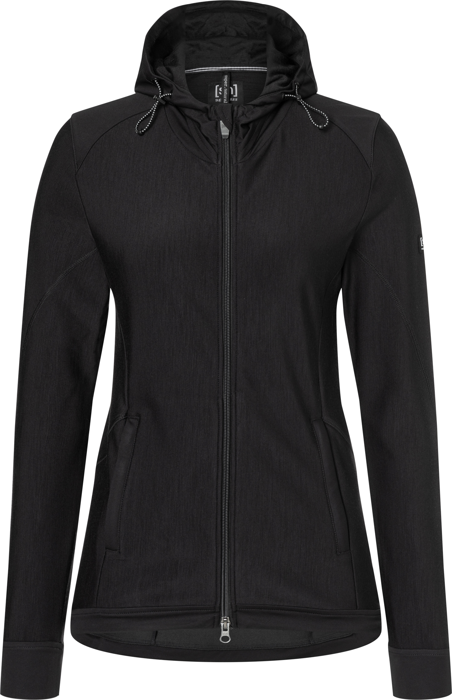 super.natural Women’s Adventure Hooded Jet Black