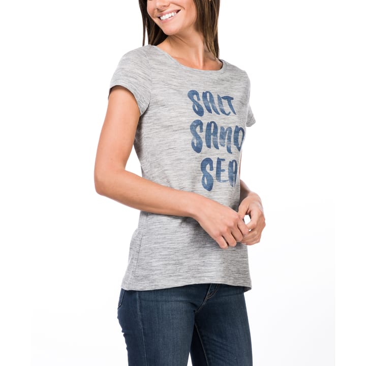 super.natural Women's Digital Print Tee Ash Melange/Salt Print super.natural