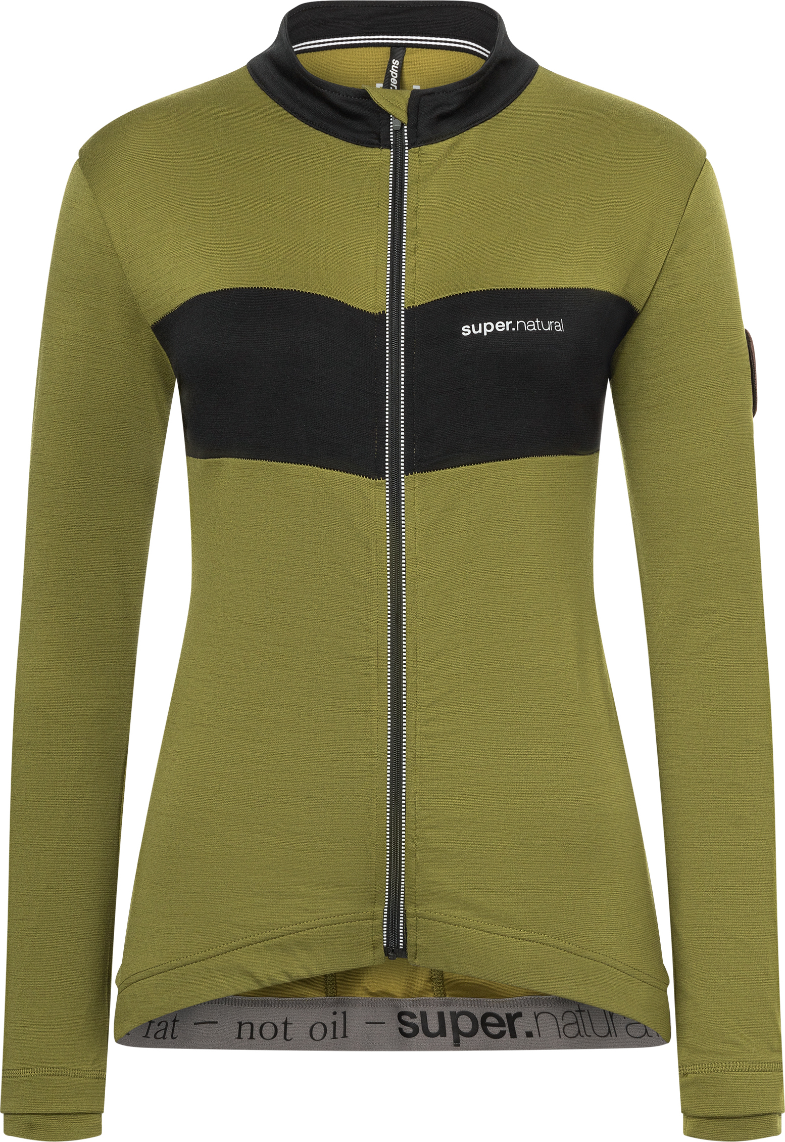 super.natural Women’s Grava Long Sleeve Jersey Avocado/Jet Black