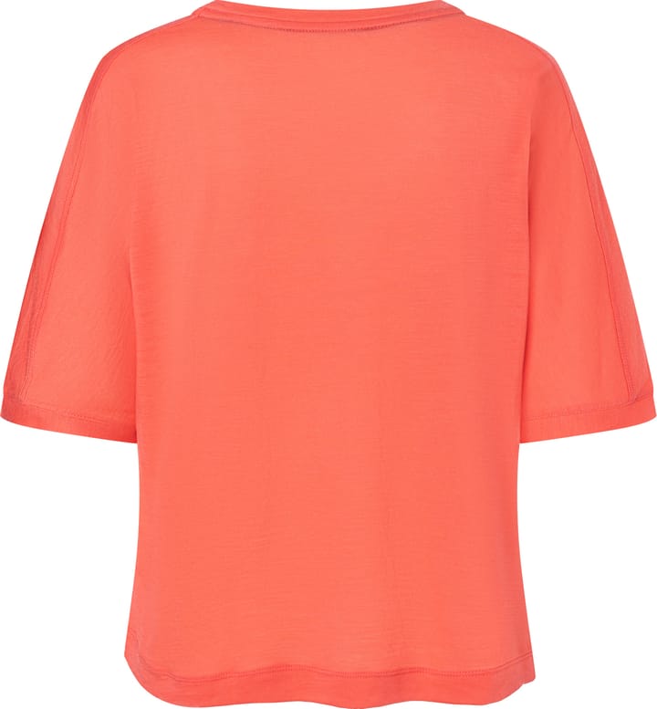 super.natural Women's Liquid Flow Tee Living Coral/Wasabi super.natural