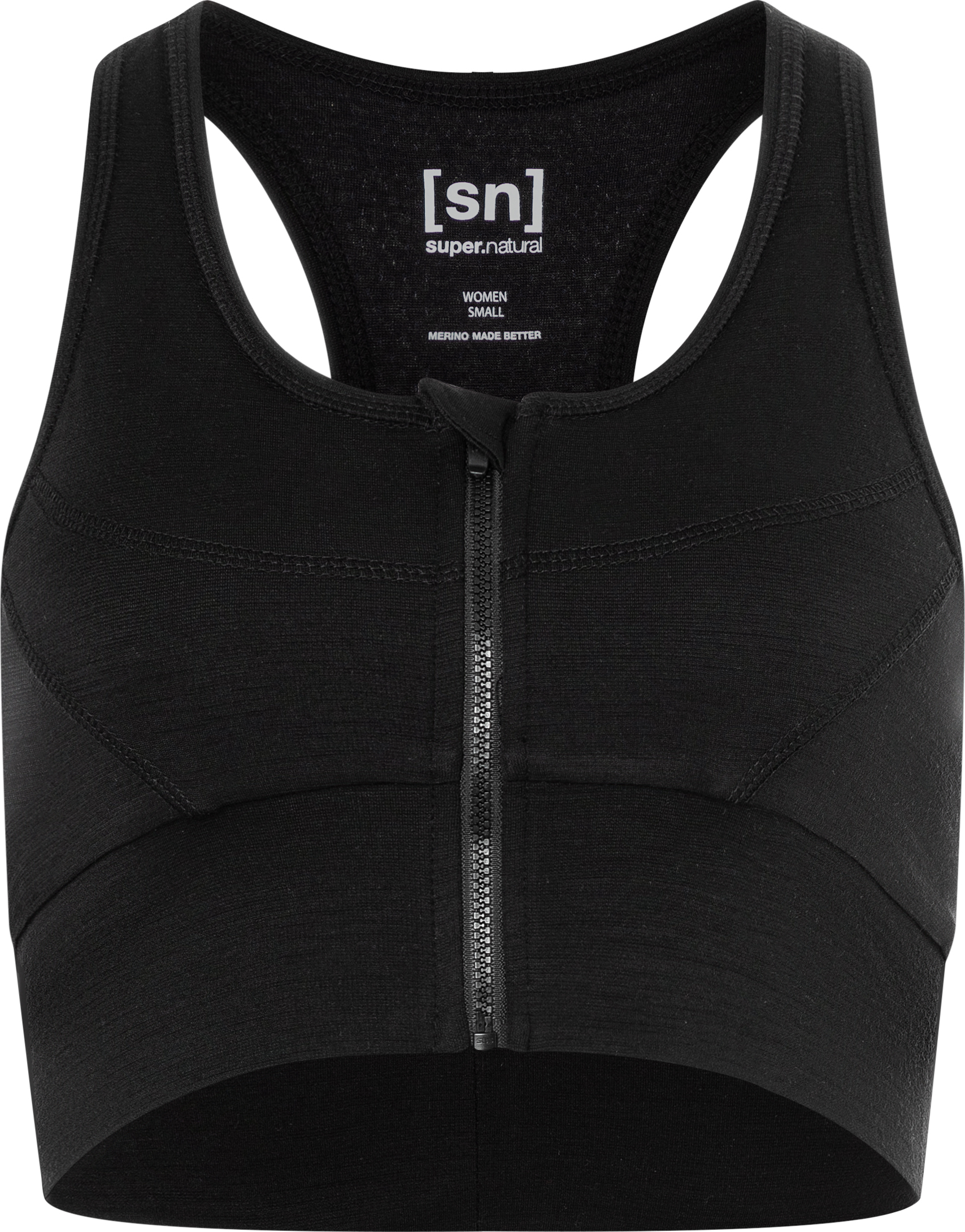 super.natural Women’s Motion Zip Top Jet Black