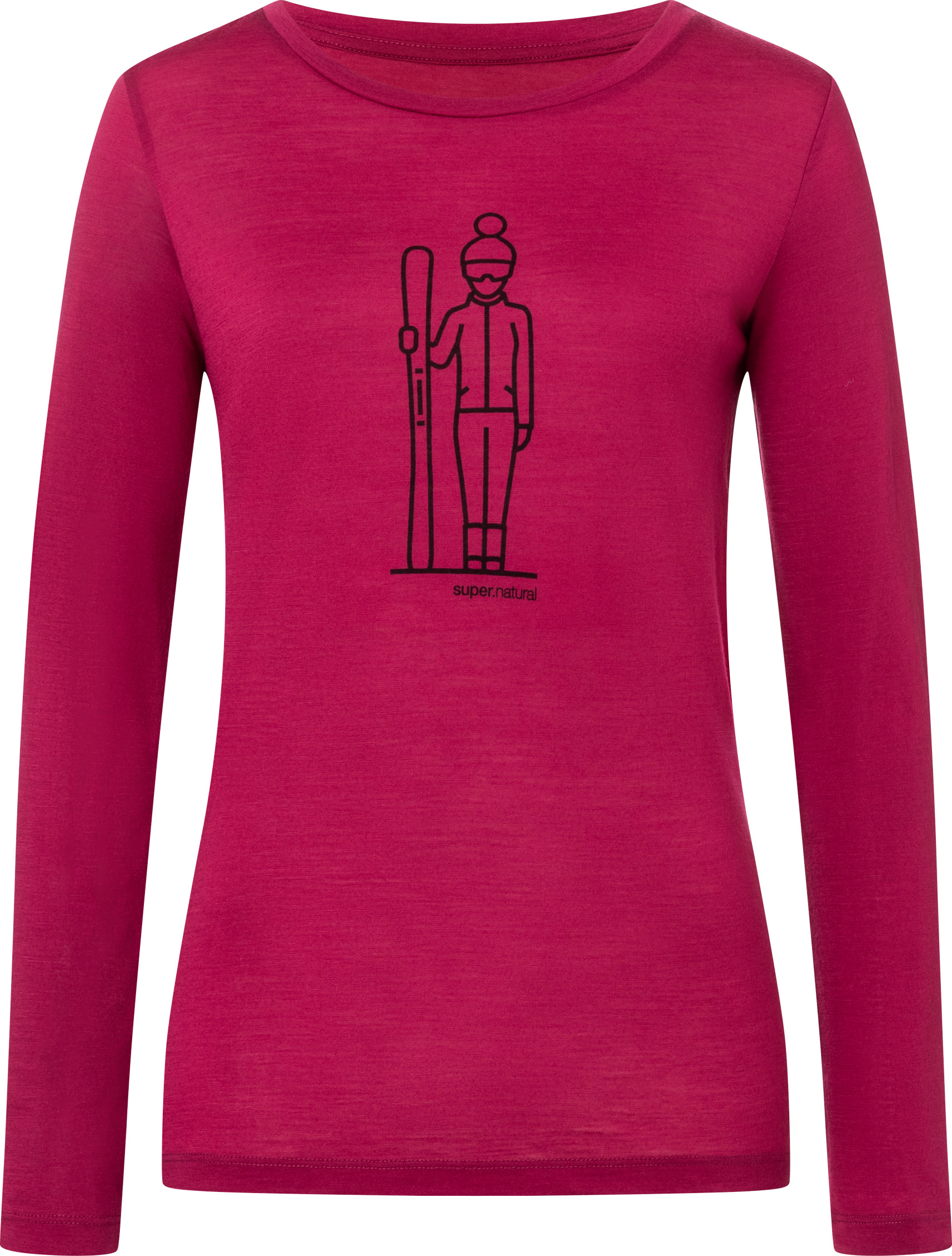 super.natural Women’s Skianto Long Sleeve Sangria/Black Ink