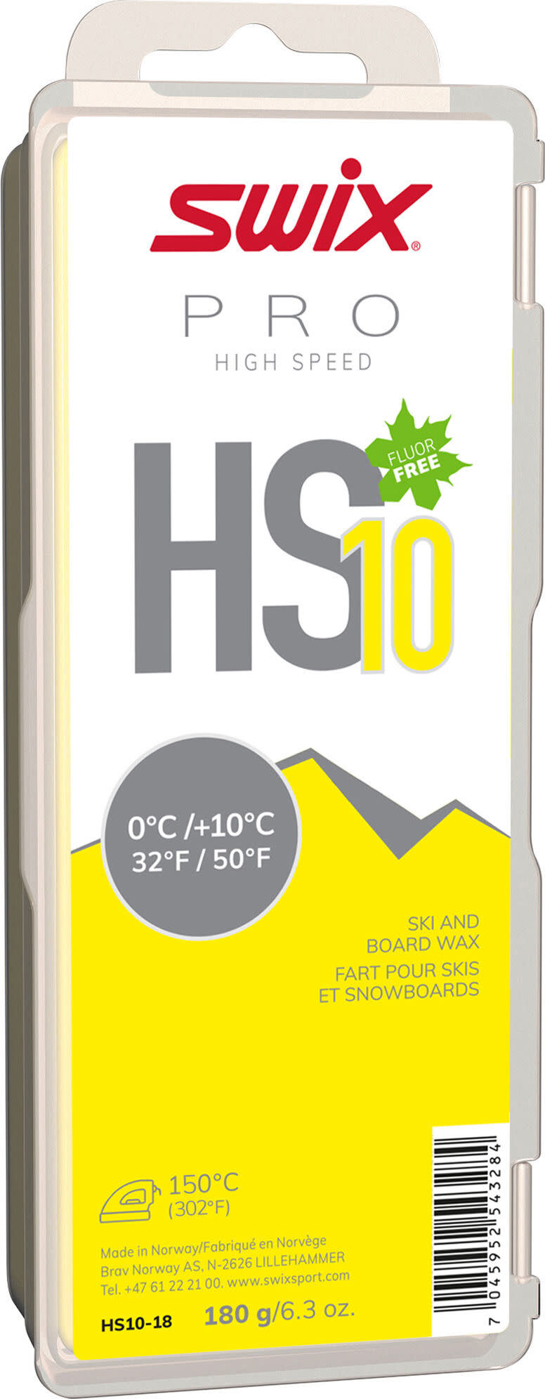 Swix HS10 Yellow 0°C/+10°C 180g Nocolour