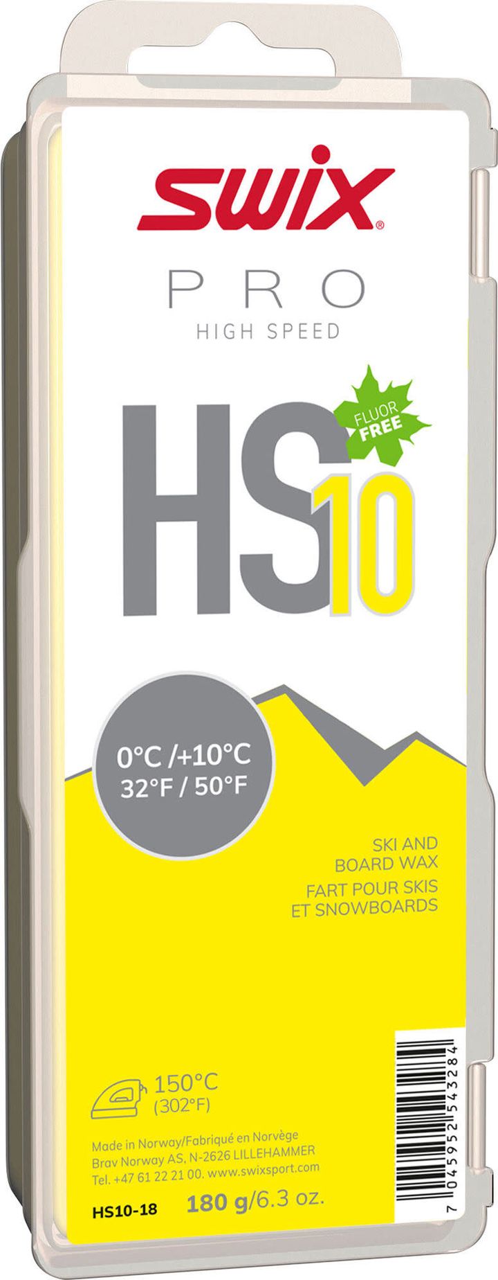 Swix HS10 Yellow, 0°C/+10°C, 180g Nocolour Swix