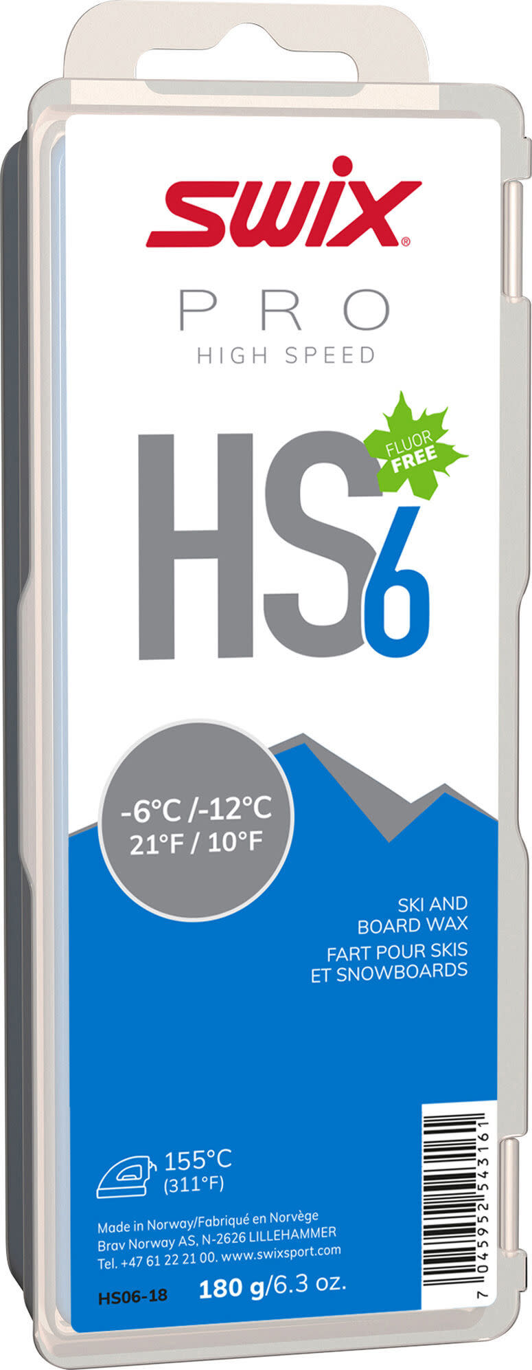 Swix HS6 Blue -6°C/-12°C 180g Nocolour