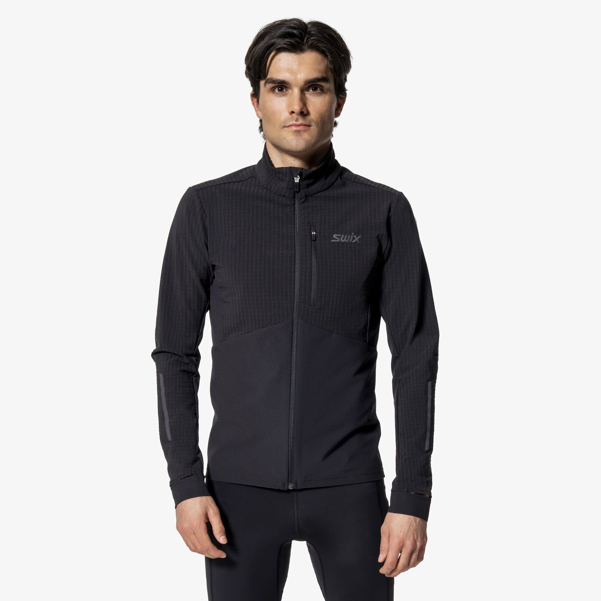 Men's Pace Hybrid Full Zip Midlayer Black