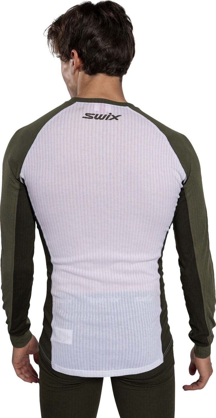 Swix Men's RaceX Classic Long Sleeve Bright White/ Olive Swix