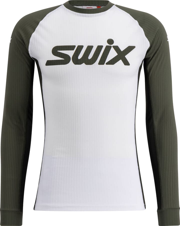 Swix Men's RaceX Classic Long Sleeve Bright White/ Olive Swix