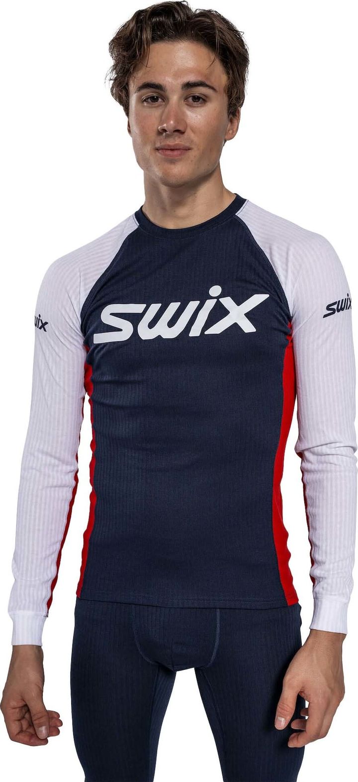 Swix Men's RaceX Classic Long Sleeve Dark Navy/Bright White Swix