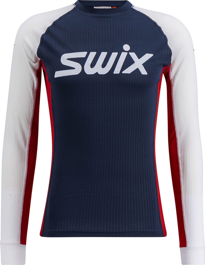 Swix Racex Classic Long Sleeve M Dark Navy/Bright White Swix