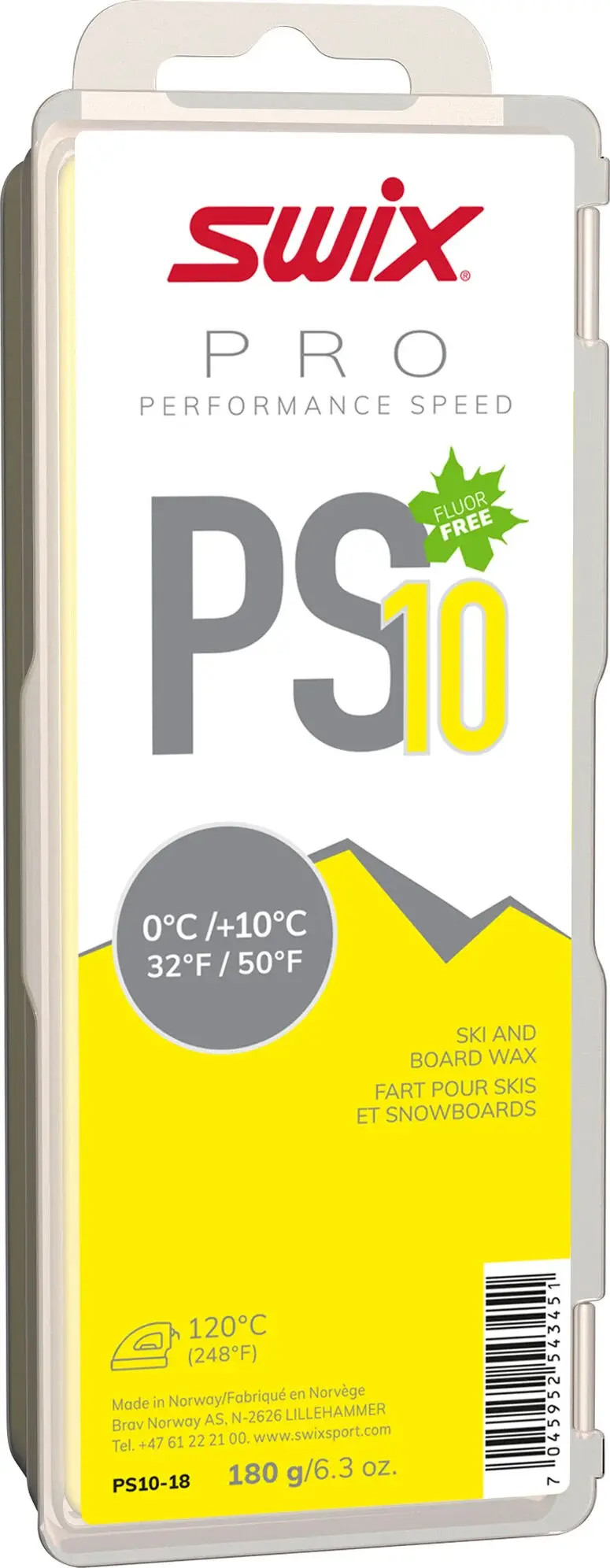 Swix PS10 Yellow 0°C/+10°C 180g Nocolour