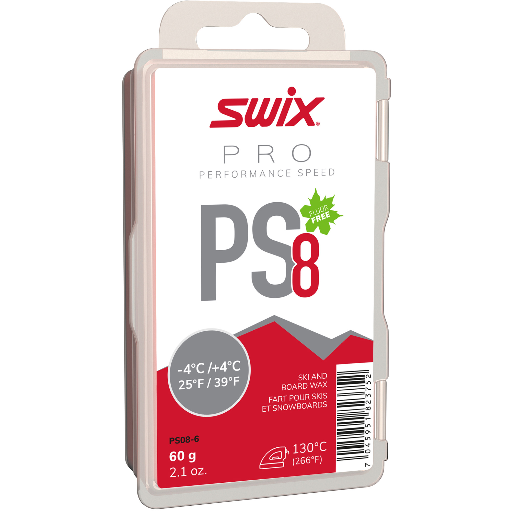 Swix PS8 Red -4°c/+4°c Nocolour