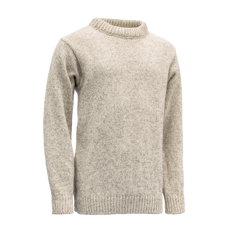 Midlayer | Nansen Man Sweater Crew Neck Grey Melange | Devold