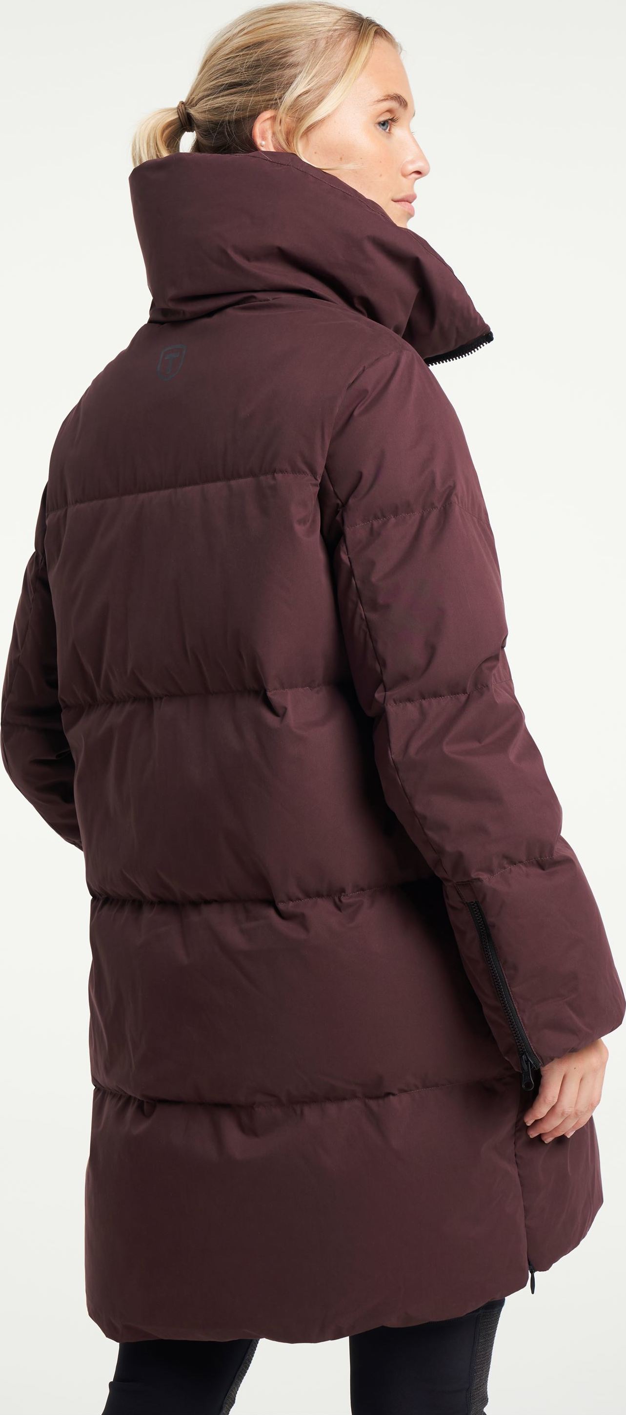 Aubergine shop padded coat