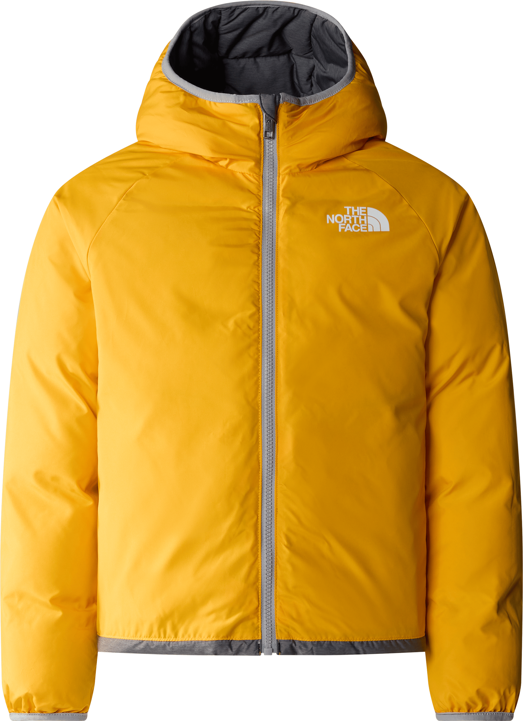 The North Face Boys' Reversible North Down Hooded Jacket TNF Medium Grey  Heat