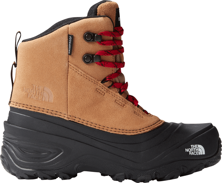 The North Face Kids' Chilkat V Lace Waterproof Hiking Boots Almond Butter/TNF Black The North Face
