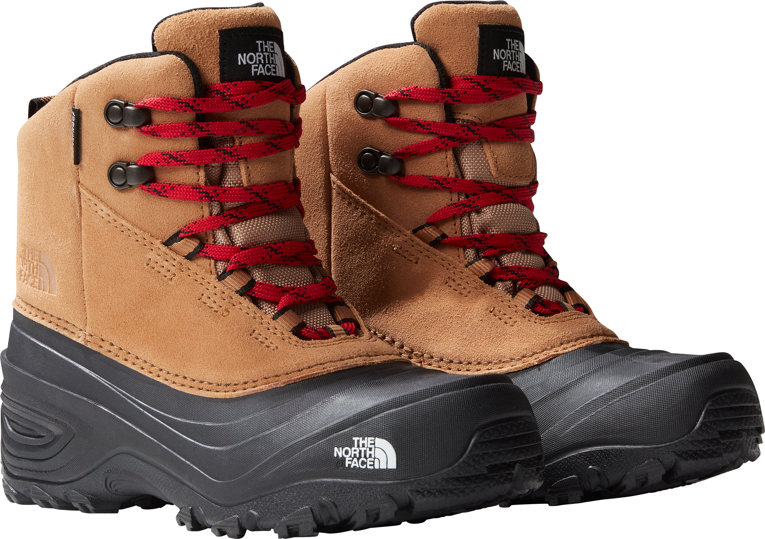The North Face Kids’ Chilkat V Lace Waterproof Hiking Boots ALMOND BUTTER/TNF BLACK