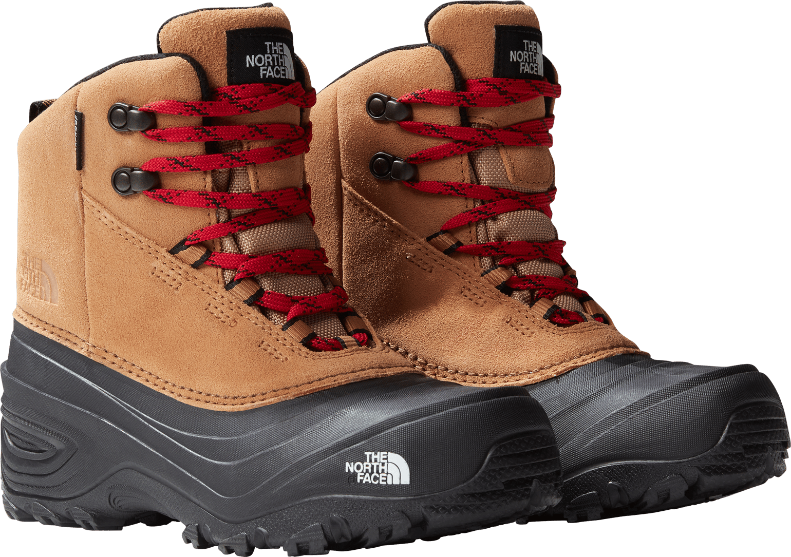 The North Face Kids' Chilkat V Lace Waterproof Hiking Boots Almond Butter/TNF Black