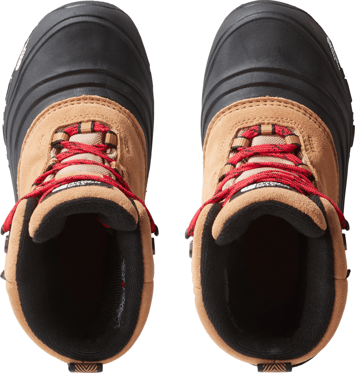The North Face Kids' Chilkat V Lace Waterproof Hiking Boots Almond Butter/TNF Black The North Face