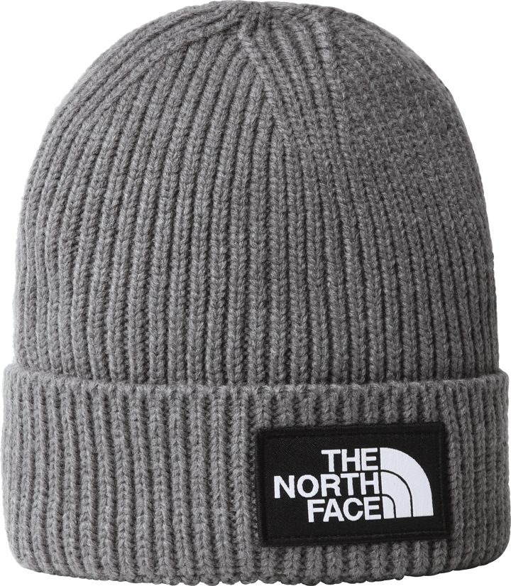 The North Face Kids' TNF Box Logo Cuff Beanie TNF Medium Grey Heather The North Face