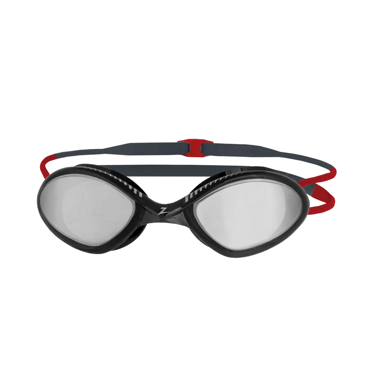 Zoggs Tiger Titanium Mirrored Goggle Black/Red/Mirror Smoke