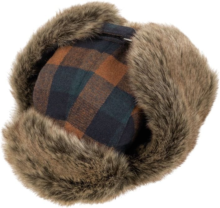 MJM Mjm Trapper Rex 32 Faux Fur Rust Check MJM