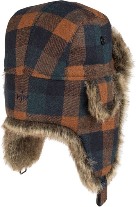 MJM Mjm Trapper Rex 32 Faux Fur Rust Check MJM