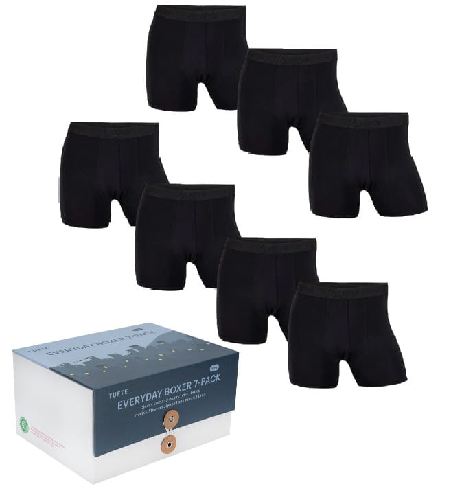 Tufte Wear SoftBoost Boxer 7-pack Black Tufte Wear