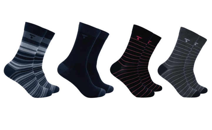 Tufte Wear Party Sock 4-pk Assorted Colors Tufte Wear