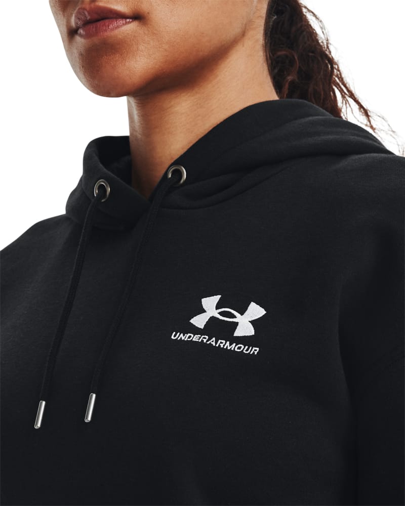 Women's Essential Fleece Hoodie Black, Buy Women's Essential Fleece Hoodie  Black here