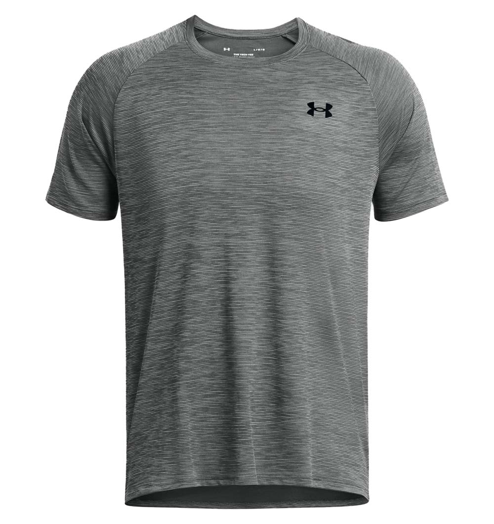 Under Armour Men’s UA Tech Textured Short Sleeve Castlerock/Black