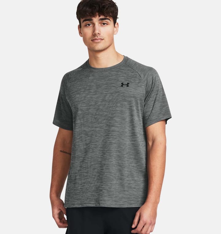 Under Armour Men's UA Tech Textured Short Sleeve Castlerock/Black Under Armour