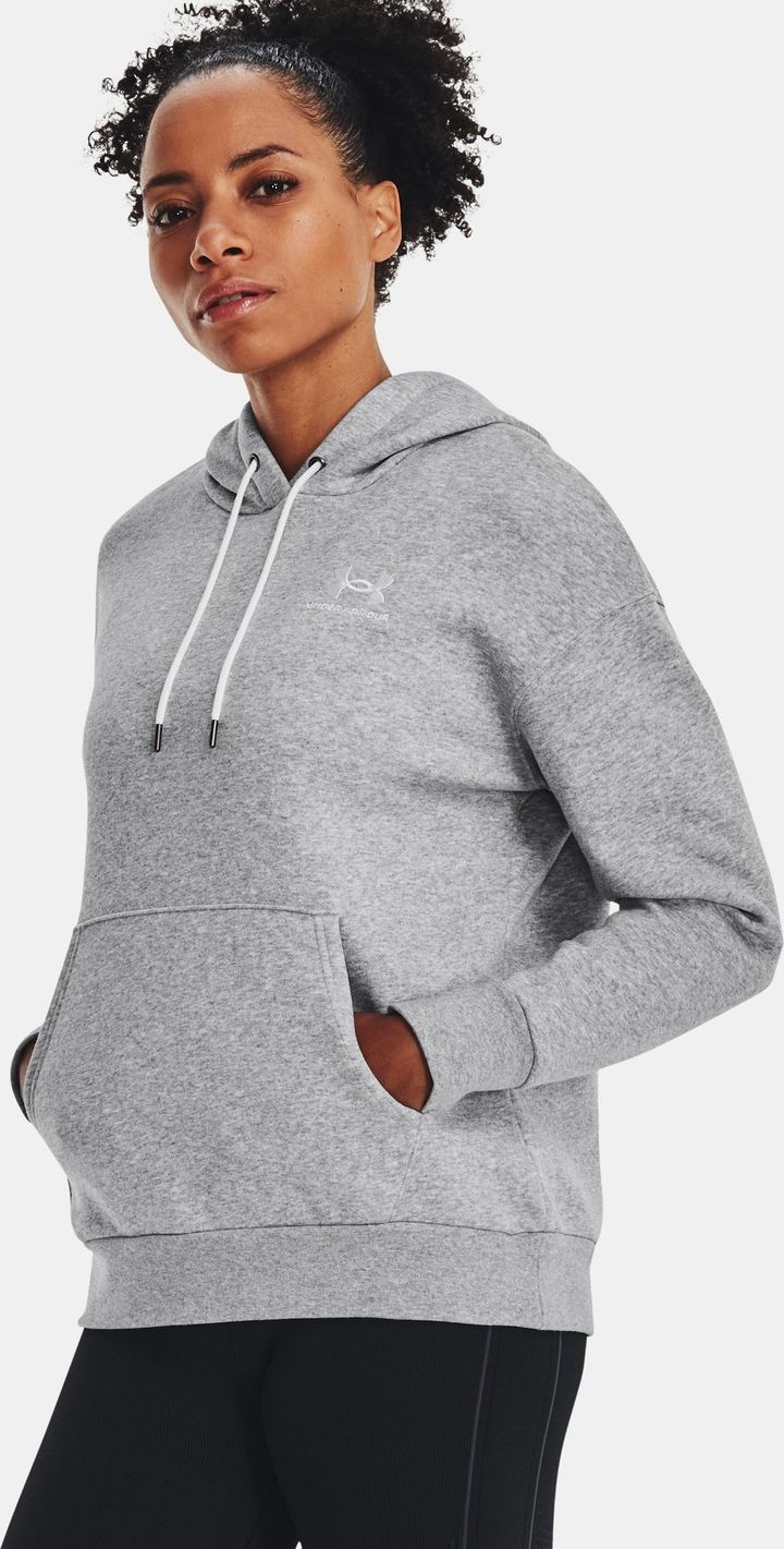 Under Armour Women's Essential Fleece Hoodie Mod Gray Light Heather Under Armour