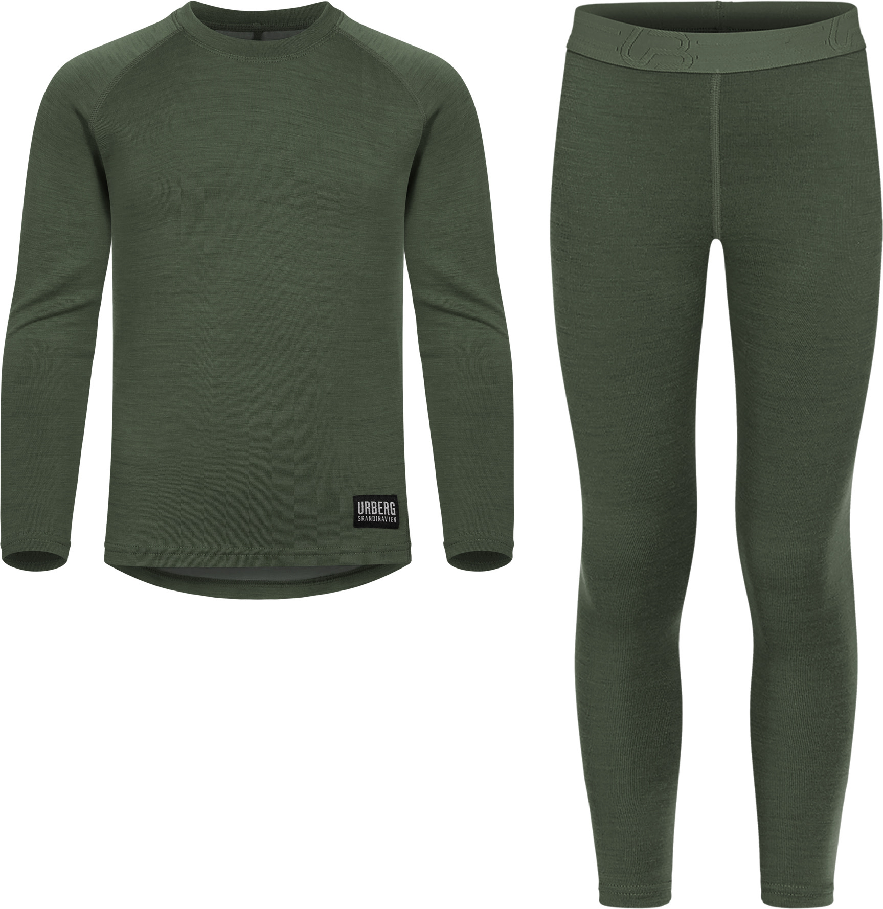 Urberg Juniors’ Selje Merino-Bamboo Set Kombu Green