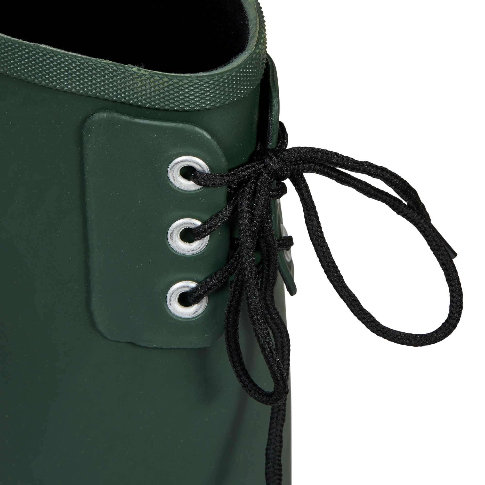 Green lace 2025 up rubber boots