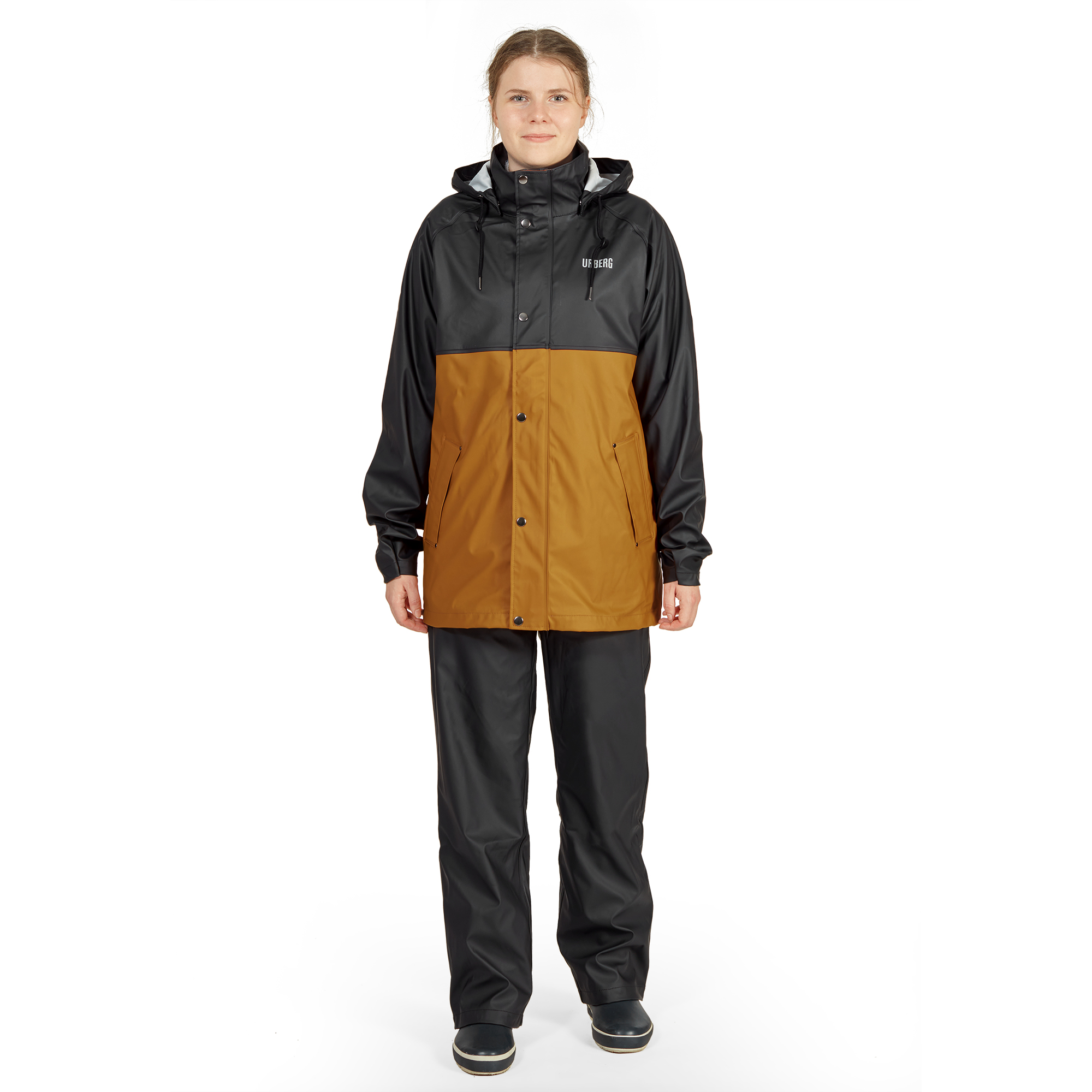 Urberg Malme PU Rain Set Unisex Black Beauty/Pumkin Spice