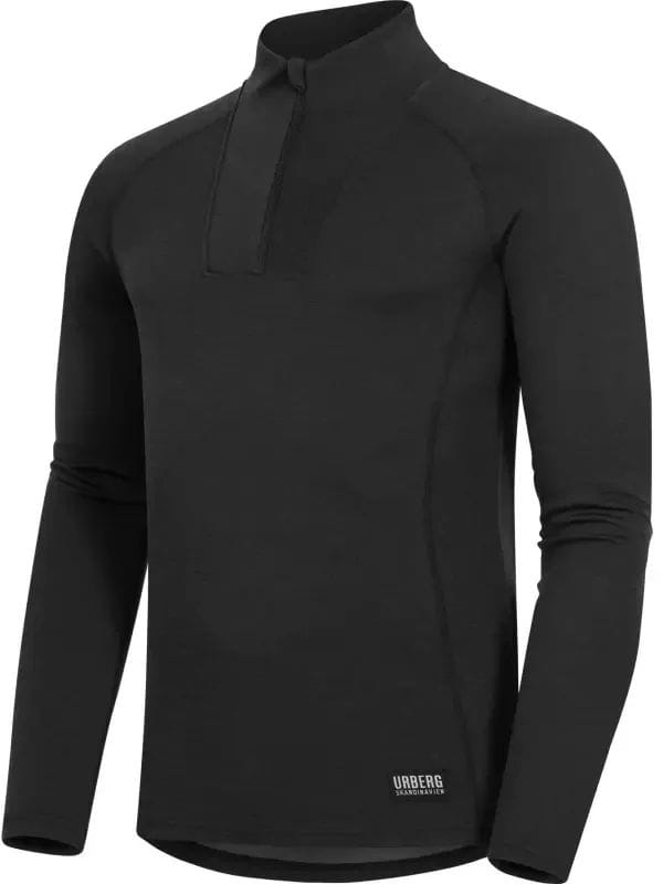 Urberg Men's Merino-Bamboo Base Layer Zip Top Black Beauty Urberg