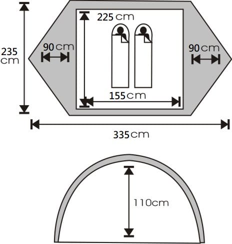 Sydvang Utoset 2-Person Tent Green Sydvang